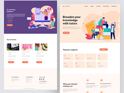 Educational Landing Page UI Design designui landingpageui landingpageuidesign ui uidesign uiux userinterface