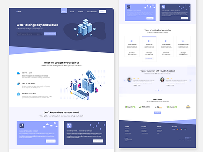 Web Hosting Landing Page Design