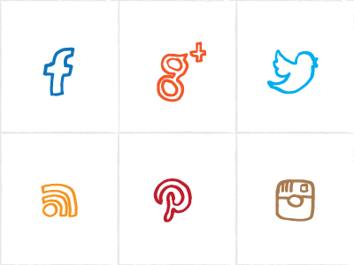 freebie! freebie handdrawn icons social