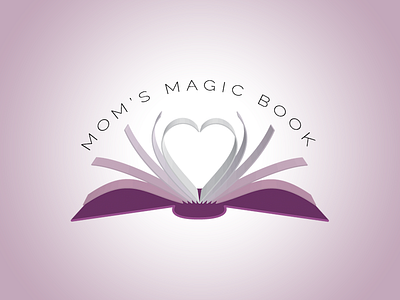Mom's Magic Book book heart logo mother