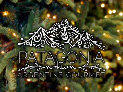 Holiday variation of the Patagonia Logo holiday illustration logo patagonia