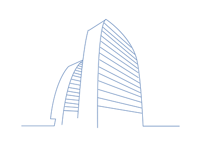 Architectural illustration design icon illustration ui