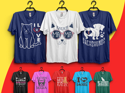 Dog and Cat t-shirt Design Bundle