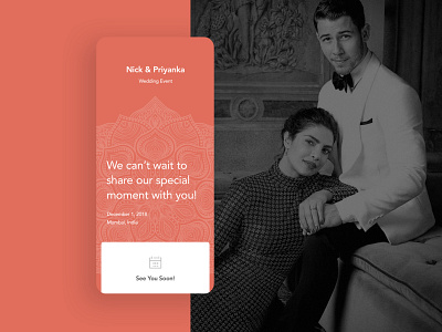 Nick Jonas wedding app