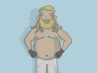 Big Country character fighter illustration mma sketch vector