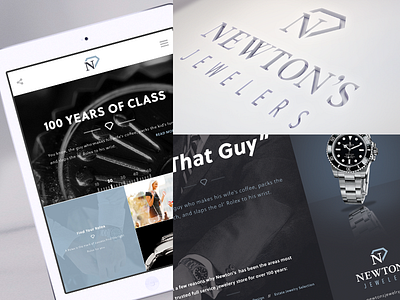 Newtons Brand Identity brand identity ipad mockup jewelers logo design