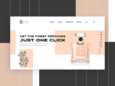 Perfume Web Ui Design app graphic design icon illustration interfacedesign shop website typography ui ux web web design website
