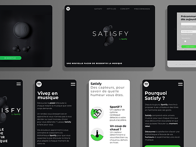 SATISFY by SPOTIFY - LANDING PAGE branding design desktop figma landing page shop spotify ui ux webdesign