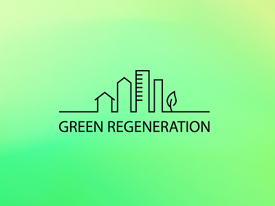 GREEN REGENERATION branding icon identity illustration logo