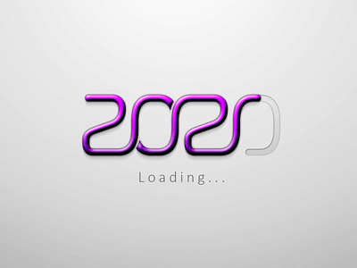 2020 is loading... 2019 2020 app branding creative design happy new year lettering loading loading bar logo minimal new year typography yearend