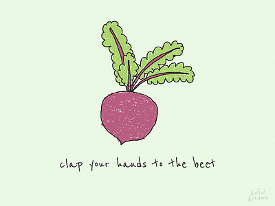 Clap your hands to the beet illustration vegetable