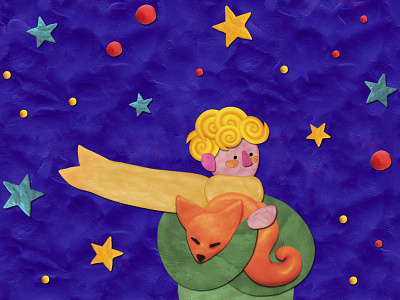 The Little Prince design illustration plasticine