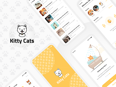 Kitty app animal app cat dog mobile ui ux