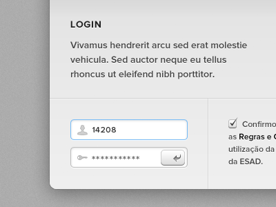 Login Screen black blue grey gui icons login photoshop portugal proxima nova typography web