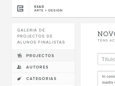 Gallery — Menu (Rebound) black entypo forms gallery museo slab portugal proxima nova soft text area typography web white
