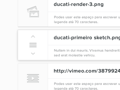 Gallery — Draggable items (Rebound) black drag entypo gallery icons portugal proxima nova soft typography web white