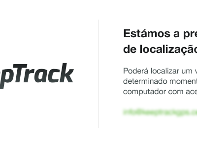 KeepTrack — Coming soon page black coming soon exo gps green helvetica keeptrack non profit portugal white