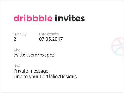dribbble Invites available