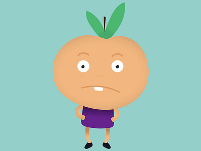 The peach adobe cartoon character characterdesign child illustration color design fruits illustration illustrator peach vector