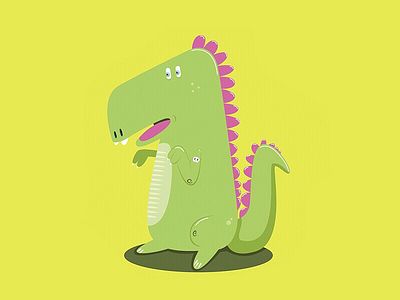 Rex cartoon characterdesign dinosaure illustrator