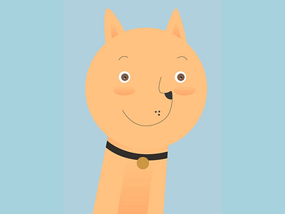 My dog cartoon color dog illustrator vector