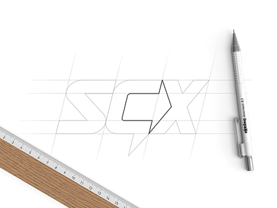 SGX logomark arrow company export fedex import logomark logotype monogram negative negative space space type