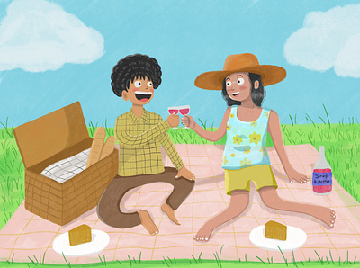 Picnic with someone art digital art digital illustration digital painting digitalart illustration illustration artwork picnic