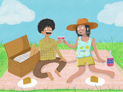 Picnic with someone art digital art digital illustration digital painting digitalart illustration illustration artwork picnic