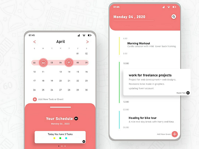 Calender productivity app design app design daily 100 dailyui design mobile app design mobile ui todolist ui ux