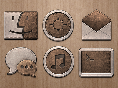 Leather icons icons leather mac osx