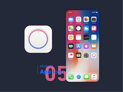 Daily UI Challenge #005 App Icon app app icon blue daily ui daily ui 005 dailyui gradation icon pink