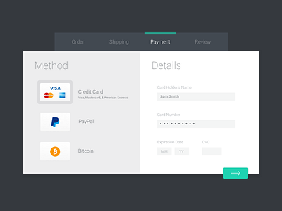 Credit Card Checkout dailyui