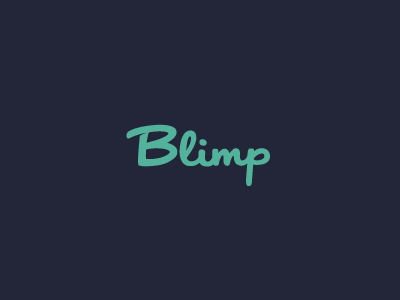 Blimp lettering logo