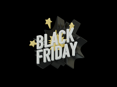 Black Friday 3D Sticker