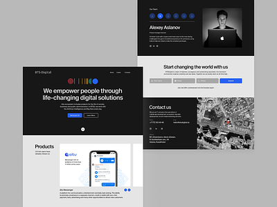 Landing page for IT company abstract kazakhstan landing page minimal suisse intl swiss typography template typography web design web layout