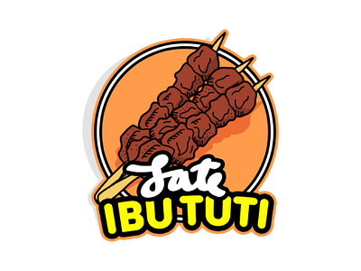 Sate Ibu Tuti beverages food food logo logo sate vector