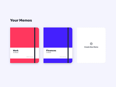 Memos and notebooks for Memo app adobexd app design illustrations madewithxd memo memos moleskine notebooks notes ui usememo ux