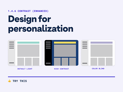 💡 Accessibility Pro-Tip: Design for personalization a11y accessibility design stark tips ui ux