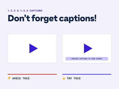 💡 Accessibility Pro-Tip: Don't forget captions! a11y accessibility design stark tips ui ux
