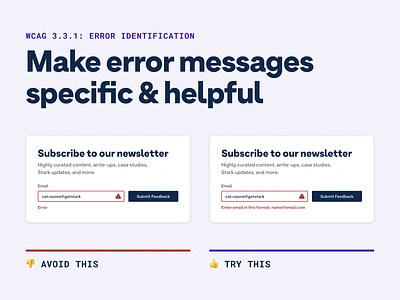 💡 Accessibility Pro-Tip: Make error messages specific & helpful a11y accessibility tips ui ux