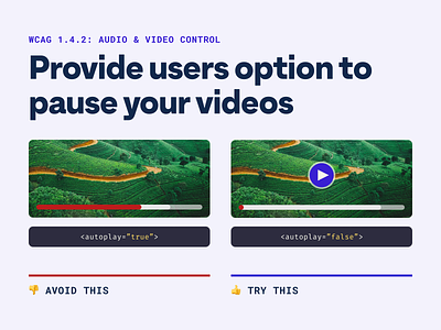 💡 Accessibility Pro-Tip: Provide users option to pause your vid a11y accessibility ui ux