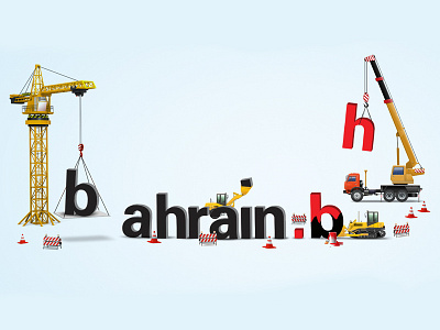 bahrain.bh under construction advertising concept design online under construction visual website