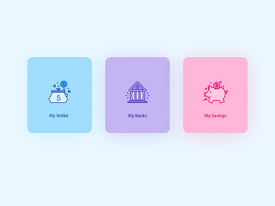 Banking Cards app bank cards colourful finance icons illustrations mobile psd ui ux web