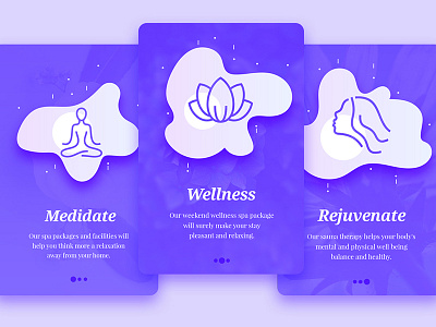 Spa & Wellness Walkthrough app mobile psd shapes sketch spa ui ux walkthrough wellness