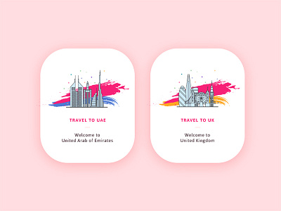 Travel Cards app cards design minimal mobile travel ui ux web