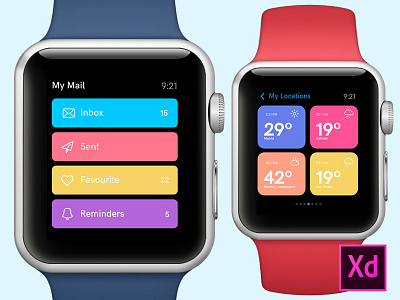 Freebie - Apple Watch Design Concepts adobexd app apple concept design freebie ui ux watch watchos wearables xd