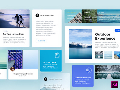 Freebie - Blog Components for Adobe Xd