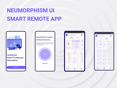 Neumorphism UI based Smart Remote App figma freelance neumorphism productdesign smartapps uiuxdesign