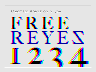 Chromatic Aberration in Type 3d chromatic aberration logo typography