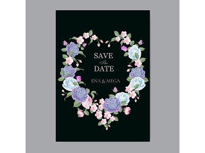 Elegant wedding invitation card